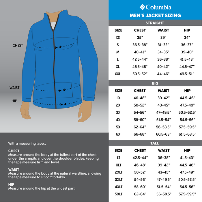 Mens xl jacket measurements discount